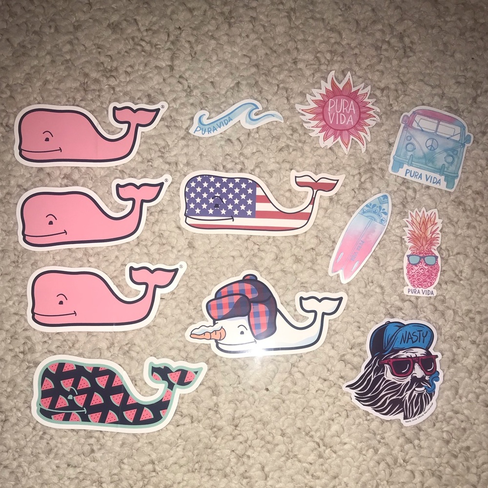 Assorted preppy stickers